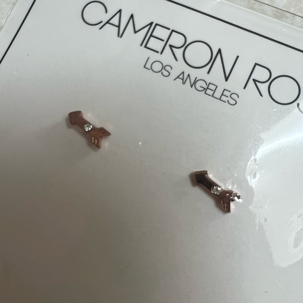 Cameron Rose | Rose Gold Arrow Stud Earrings